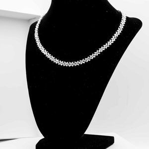 Tiffany Victoria Alternating Graduated Necklace in Platinum